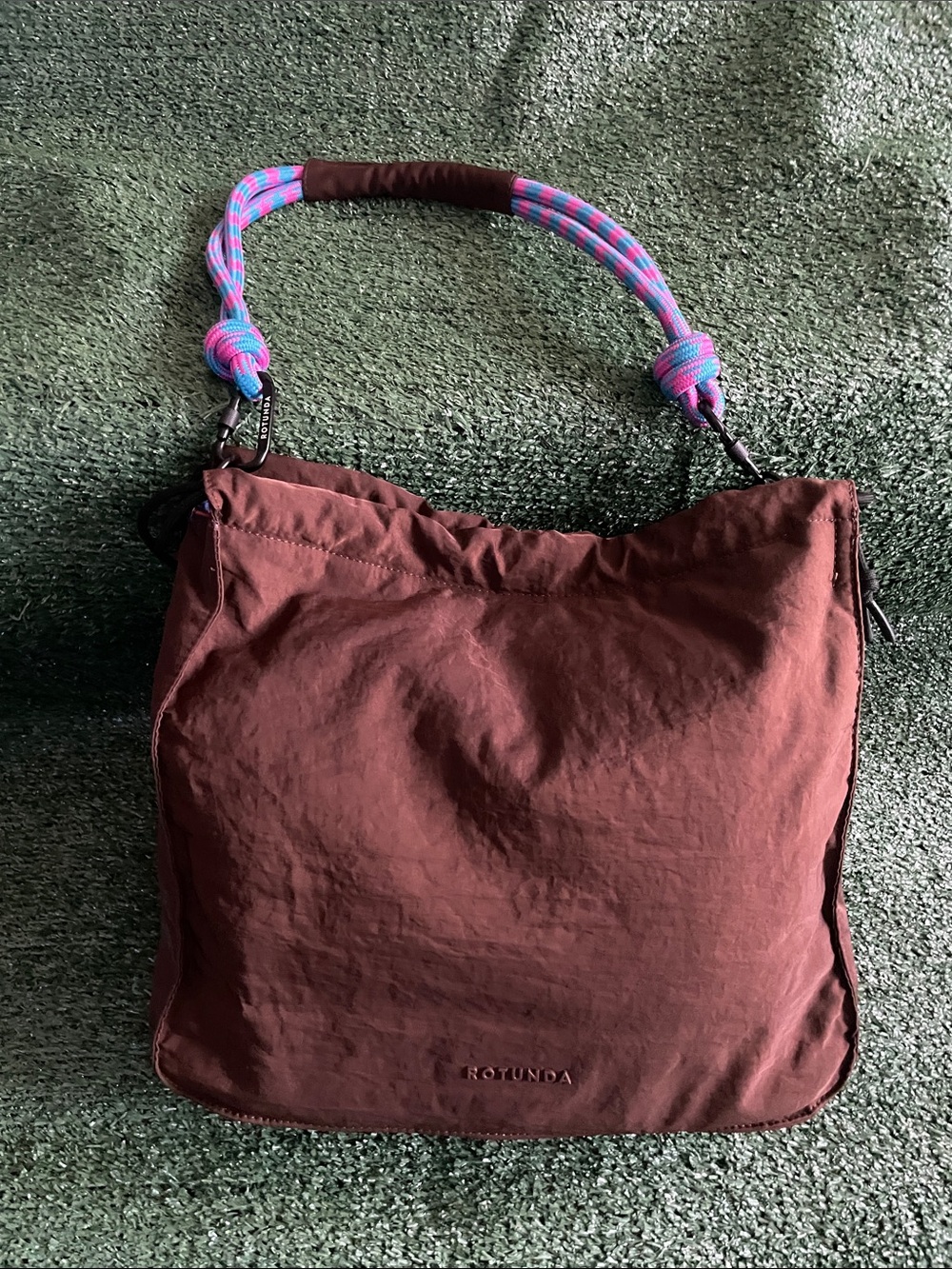 Rotunda Sant Hobo Bag Brown Shoulder Bag Rope Strap